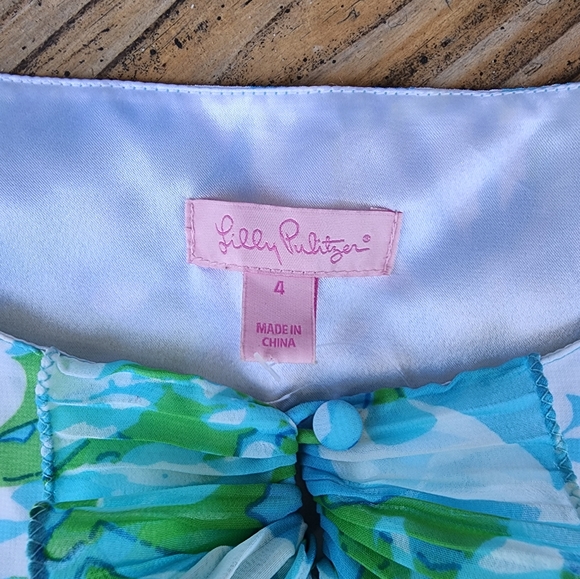 Lilly pulitzer sleeveless blouse sz 4 - Picture 3 of 7